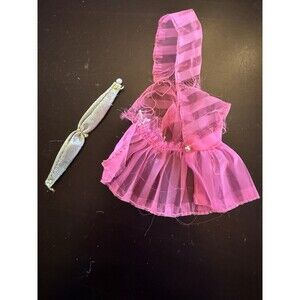 VTG Topper Dawn doll clothes Bikini Beach Bunny #617 Bikini Top And Cover Up